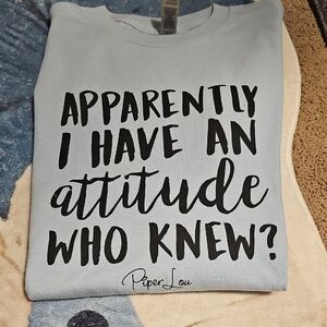 Piper Lou Women's Long Sleeve Tee - Light Blue